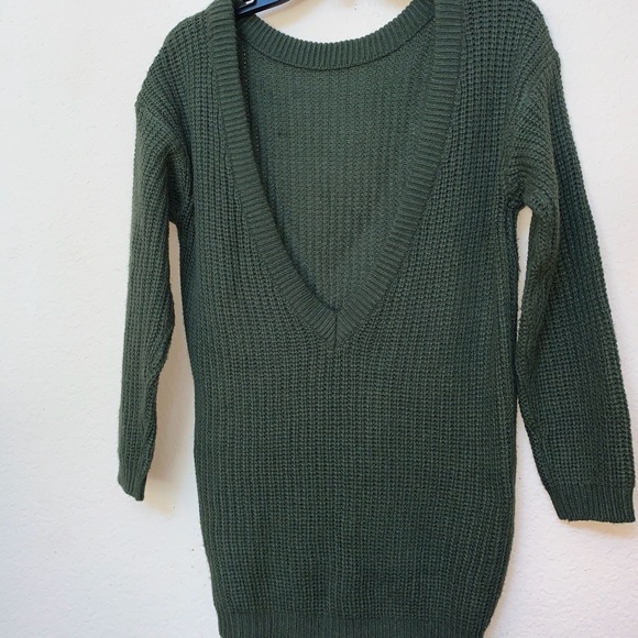 ✅ Wet Seal Olive Green Chunky Sweater Medium - Picture 6 of 9